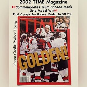 Vintage 2002 TIME Magazine “GOLDEN!" Team Canada Cover